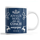 Tasse Noël Coach femme Bleu - Planetee