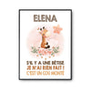 Affiche Elena Cou Monté Girafe - Planetee