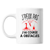 Mug Course d'obstacles j'peux pas Blanc - Planetee