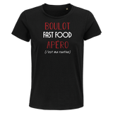 T-shirt femme Fast Food C'est ma Routine - Planetee