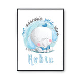 Affiche bébé prénom Robin Éléphant - Planetee