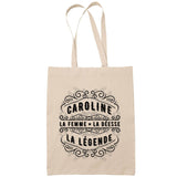 Sac Tote Bag Caroline La Déesse beige - Planetee