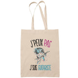 Sac Tote Bag J'peux pas Guitariste femme beige - Planetee