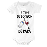 Body bébé La copine de boisson de papa Vin - Planetee