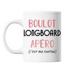 Mug Longboard C'est ma Routine Blanc - Planetee