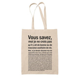 Tote Bag Auxiliaire de Vie Bonne ou Mauvaise Beige - Planetee