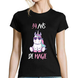 T-shirt Femme Anniversaire 39 ans Licorne - Planetee