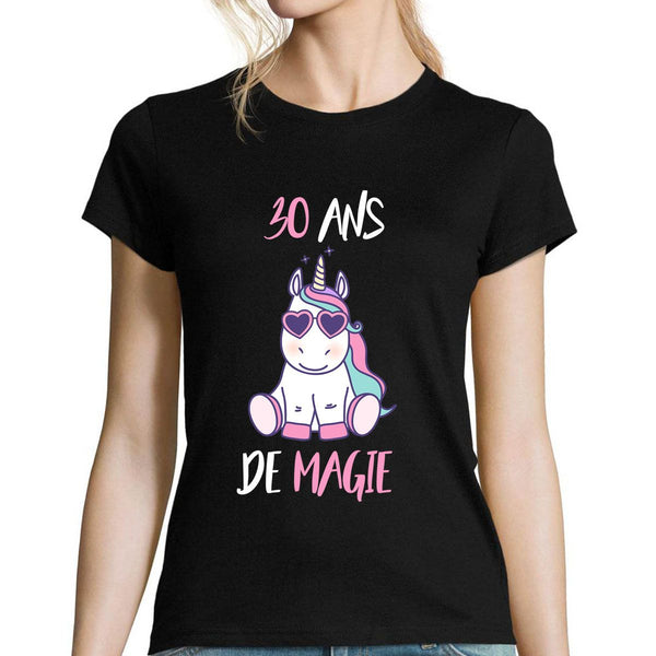 T-shirt Femme Anniversaire 30 ans Licorne - Planetee