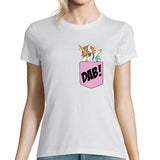 T-Shirt Femme Licorne Dab Pochette - Planetee