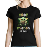 T-shirt Femme Bébé Yoda Mignon - Planetee