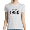T-shirt Femme Anniversaire Cuvée Cru 1980 - Planetee