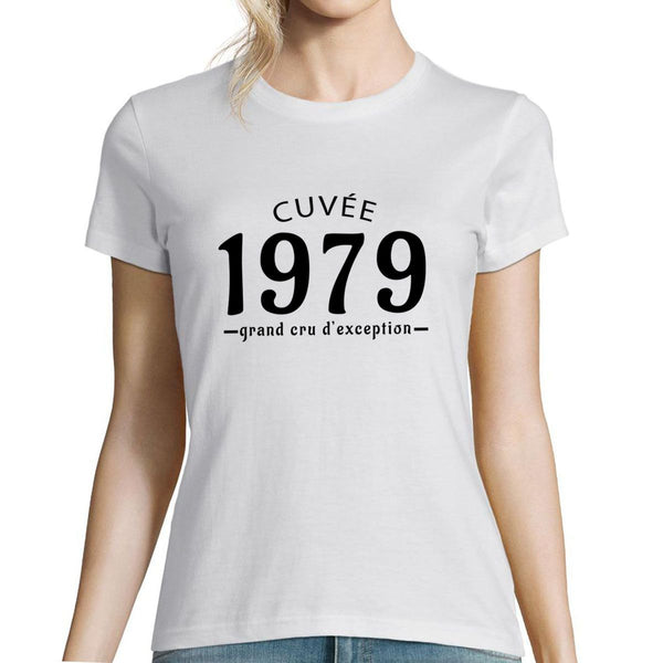 T-shirt Femme Anniversaire Cuvée Cru 1979 - Planetee