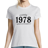 T-shirt Femme Anniversaire Cuvée Cru 1978 - Planetee