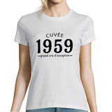 T-shirt Femme Anniversaire Cuvée 1959 - Planetee