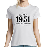 T-shirt Femme Anniversaire Cuvée 1951 - Planetee