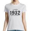 T-shirt Femme Anniversaire Cuvée 1932 - Planetee