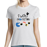 T-shirt Femme Sushi Parodie Cookie Monster - Planetee