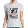 T-shirt Femme Anniversaire 64 ans Expérience - Planetee