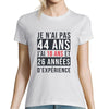 T-shirt Femme Anniversaire 44 ans Expérience - Planetee