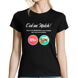 T-shirt Femme Basketball Parodie site de rencontre - Planetee