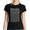 T-shirt Femme dactylo Bonne ou Mauvaise Situation - Planetee