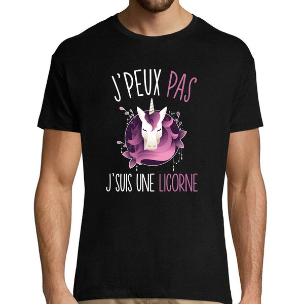 T-shirt Homme Je peux pas j'suis une licorne - Planetee