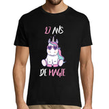 T-shirt Homme Anniversaire 27 ans Licorne - Planetee
