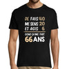 T-shirt Homme anniversaire 66 ans Humour - Planetee