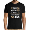 T-shirt Homme anniversaire 58 ans Humour - Planetee