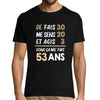 T-shirt Homme anniversaire 53 ans Humour - Planetee