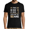 T-shirt Homme anniversaire 50 ans Humour - Planetee