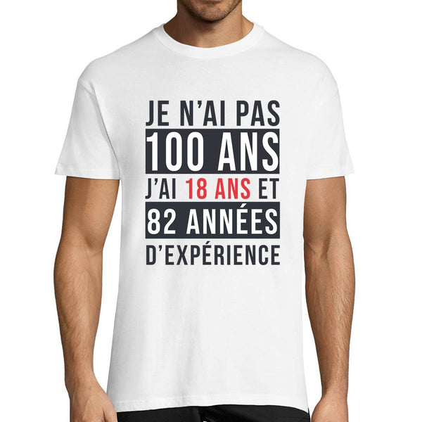 T-shirt Homme Anniversaire 100 ans Expérience - Planetee