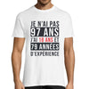 T-shirt Homme Anniversaire 97 ans Expérience - Planetee