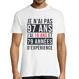 T-shirt Homme Anniversaire 97 ans Expérience - Planetee