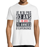 T-shirt Homme Anniversaire 93 ans Expérience - Planetee