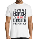 T-shirt Homme Anniversaire 74 ans Expérience - Planetee