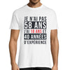 T-shirt Homme Anniversaire 58 ans Expérience - Planetee