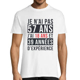 T-shirt Homme Anniversaire 57 ans Expérience - Planetee