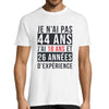 T-shirt Homme Anniversaire 44 ans Expérience - Planetee