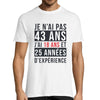 T-shirt Homme Anniversaire 43 ans Expérience - Planetee