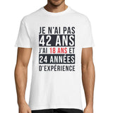 T-shirt Homme Anniversaire 42 ans Expérience - Planetee