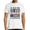 T-shirt Homme Anniversaire 25 ans Expérience - Planetee