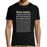 T-Shirt Homme auteur Bon ou Mauvais - Planetee
