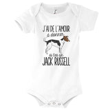 Body Bébé Jack Russel Amour - Planetee