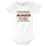 Body bébé Monsieur Porc - Planetee