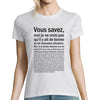 T-shirt Femme Bonne ou Mauvaise Situation Blanc - Planetee