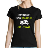 T-shirt Femme Camping Car Bonheur - Planetee