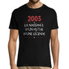 T-shirt Homme Anniversaire 2003 Mythe Légende - Planetee