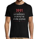 T-shirt Homme Anniversaire 1991 Mythe Légende - Planetee