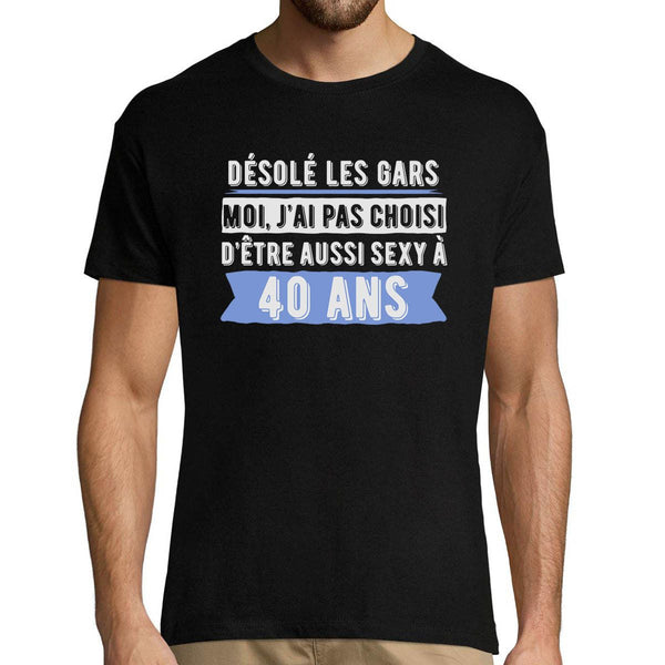T-Shirt Je peux pas j'ai 40 ans - Cadeau anniversaire pour homme
